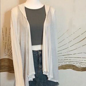 New Women’s Heart & Hips Lightweight Open Front Hooded Cardigan